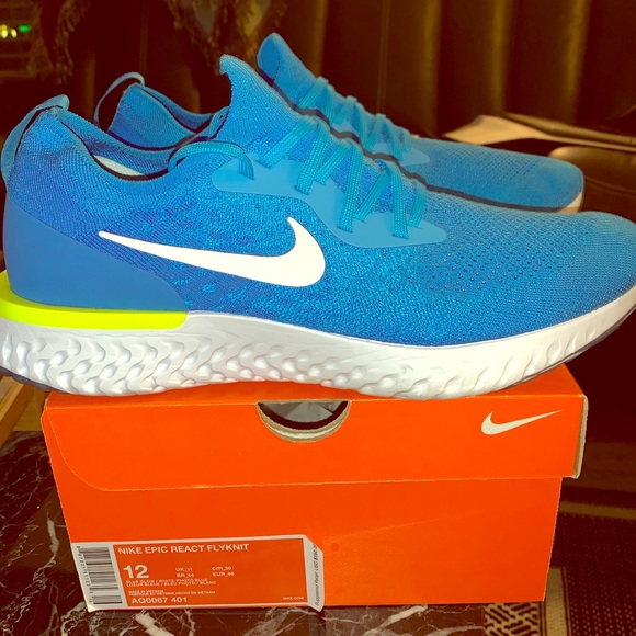 epic react flyknit blue glow